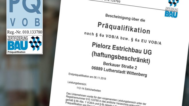 Wir sind präqualifiziert